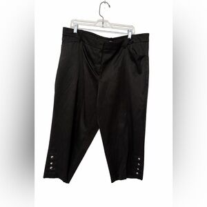 Zac&Rachel Women Black Capri Dress Pants Plus Size 18W.